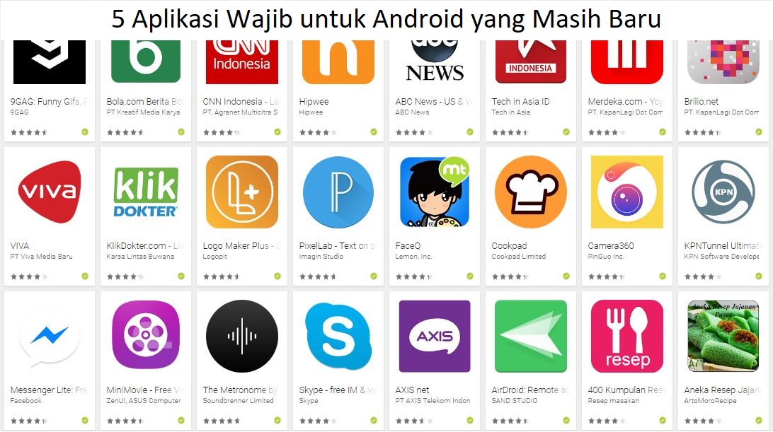 5 Aplikasi Wajib untuk Android yang Masih Baru
